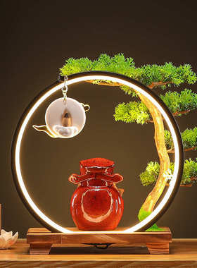 招财饰品和尚神灯送礼摆件前台收银台开业小客厅财家居圈家用摆设