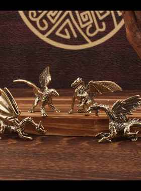 跨境热销黄铜魔兽青龙 魔兽火龙飞龙 摆件工艺品铜器桌面家居装饰