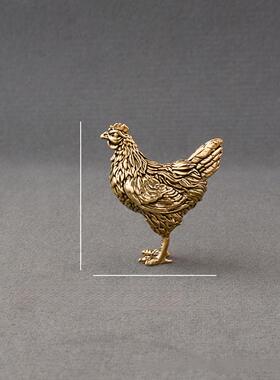黄铜纯铜摆件桌面公鸡装饰摆件