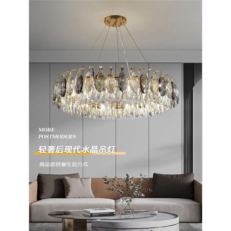 后现代轻奢水晶吊灯主大气家用圆形卧室款餐厅灯2DH-5222025年新