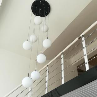 现代简约楼梯吊灯北欧个性 楼公寓挑高楼梯间吊灯 餐厅客厅别墅复式