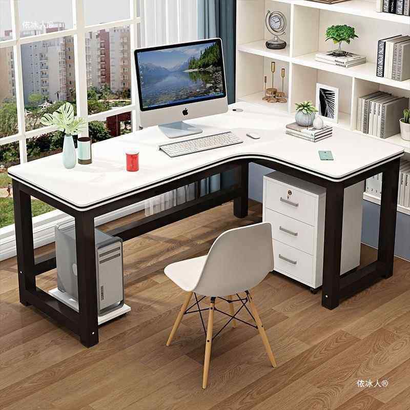 Z角台式电脑桌电脑桌型现代简约转L学生写字桌家用J卧室办公学习