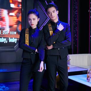龙丽儿酒吧夜场服务员工作服马甲秋冬装KTV夜店会所PARTYK少爷服