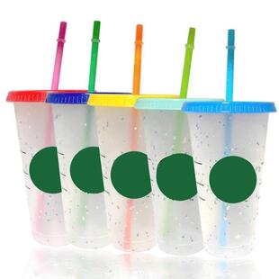 With Lid Logo 700ml Reusable Cup Coffee Cups Straw