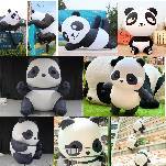 充气熊猫卡通气模装饰美陈爬墙熊猫行走人穿大熊猫人偶气模模型