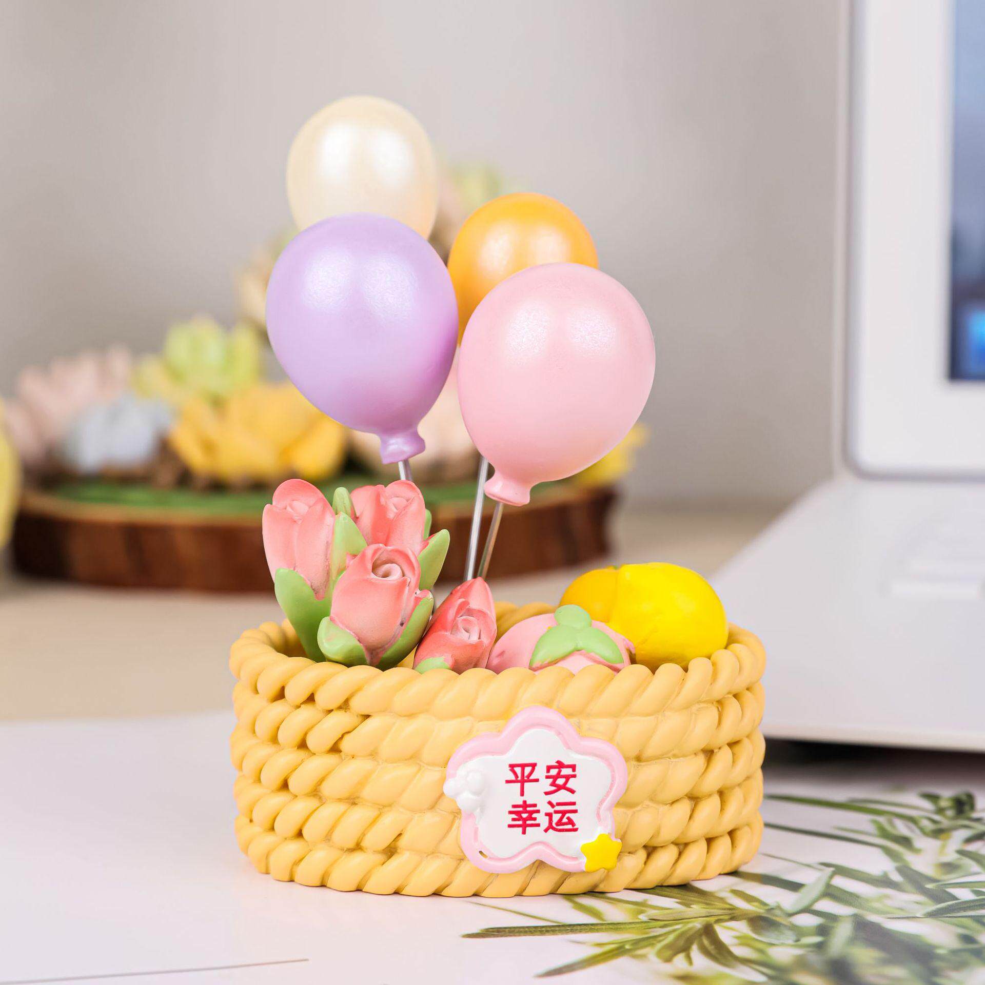 汽车摆件小花装饰品车载中控台摆设车内可爱花盆植物装饰盆栽公仔