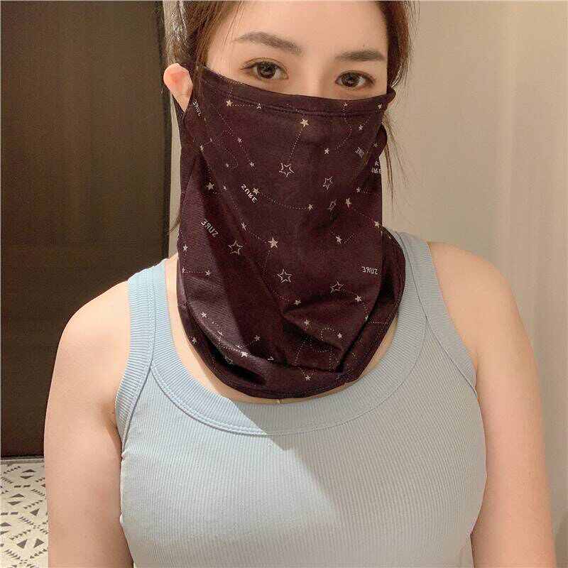 2025挂耳全脸口罩开车面罩冰丝防紫外线防晒新款脸罩透气女高颜值