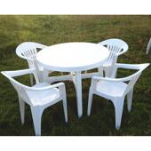 户外大排档塑料桌椅夜市烧烤夜宵室外沙滩冷饮饭店靠背椅子圆桌子