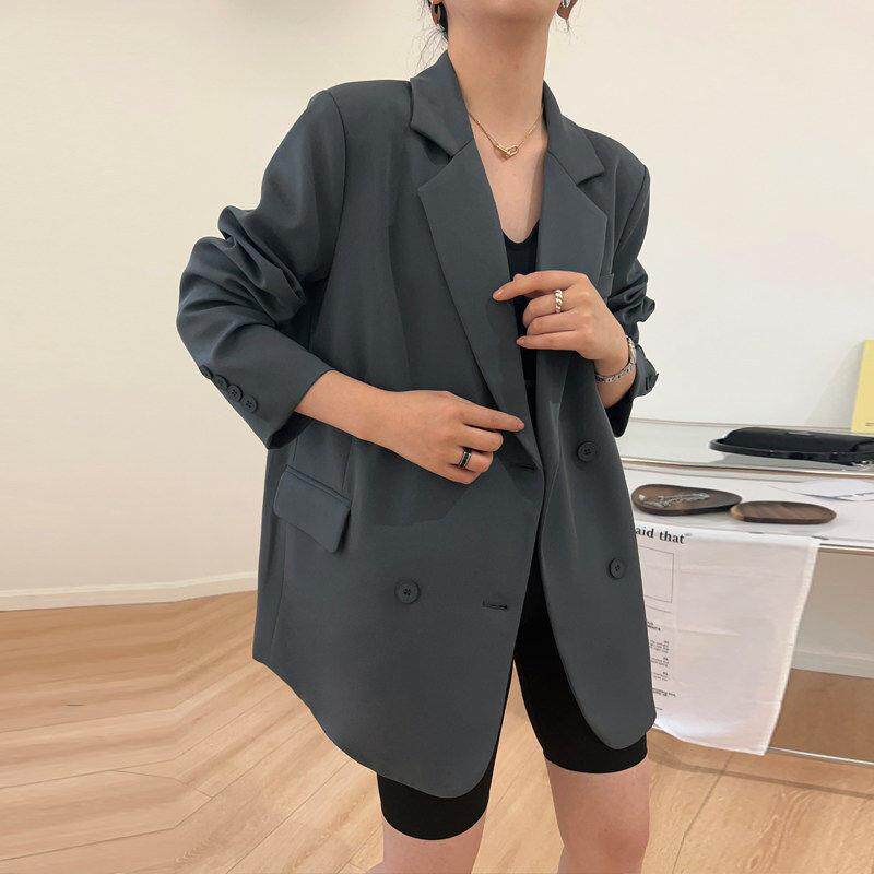 LILY MOST高级感灰色时尚小个子西装外套女春韩版宽松休闲西服潮