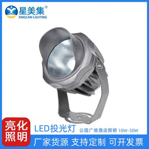 10W20W30W彩色公园假山照树庭院户外防水桥梁投光灯