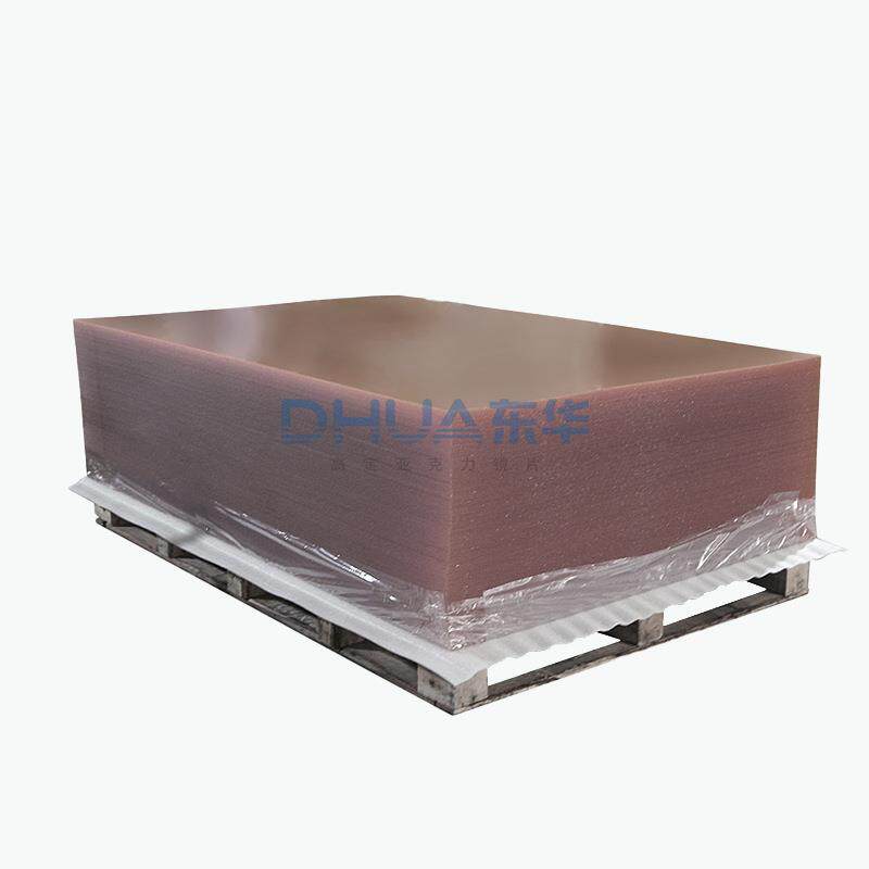 茶棕色亚克力板镀膜光学级亚克力板PS有机板导光板丝印亚克力色板