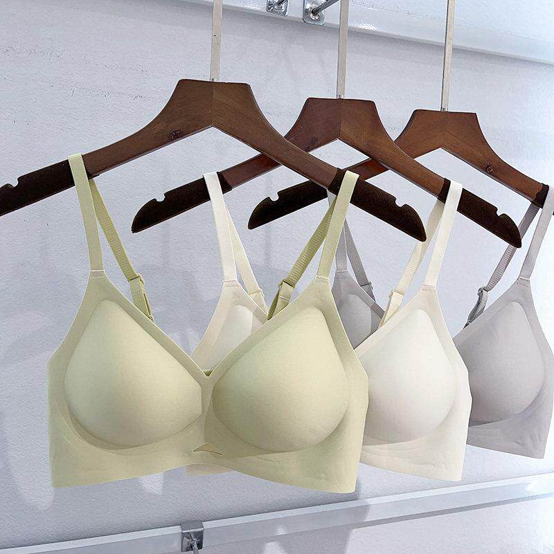 果冻条美背无痕内衣夏季薄款无钢圈软支撑聚拢收副乳防下垂文胸罩