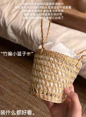洗脸巾废弃收纳盒放置壁挂回收擦洗脸巾厕所化妆室洗手台浴室置物