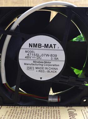 原装NMB 12CM 4715SL-07W-B39 48V 0.18A 三线 金属防水散热风扇