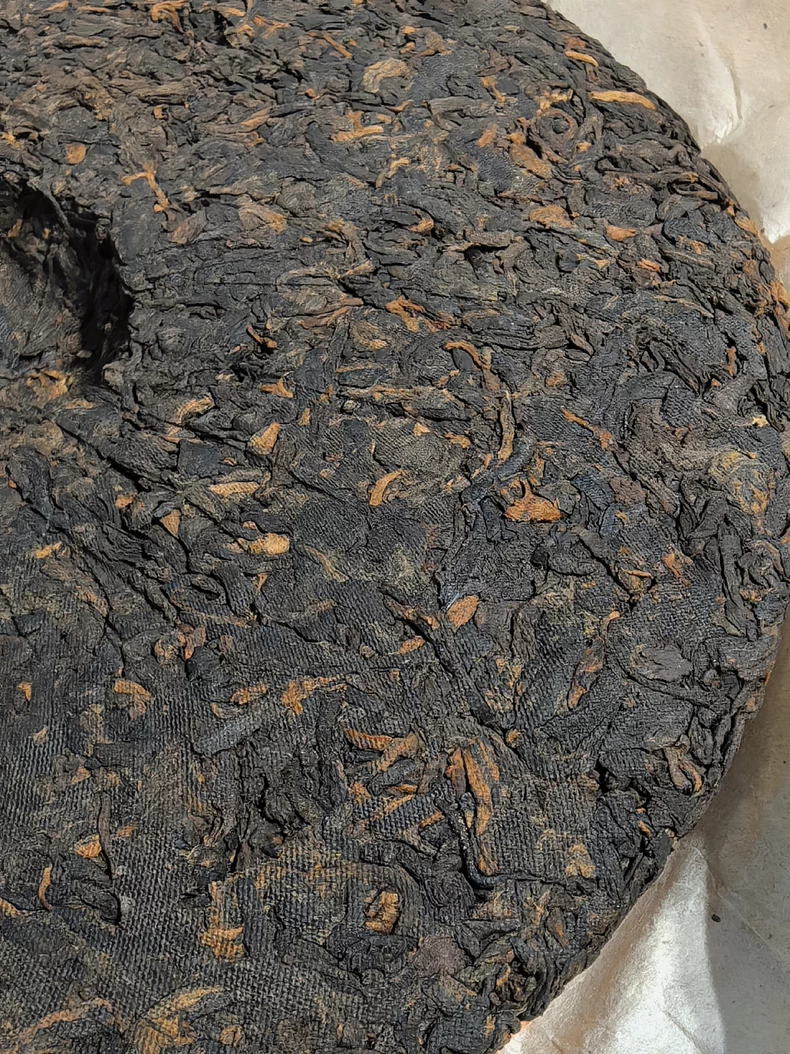 1999年中茶大口中大紅印普洱老茶熟茶357克一片 普洱茶 BUASHOP普洱老茶