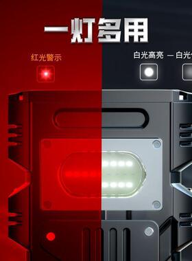 沃尔森八眼神兽手电筒可充电强光户外多功能便携led灯应急工作灯