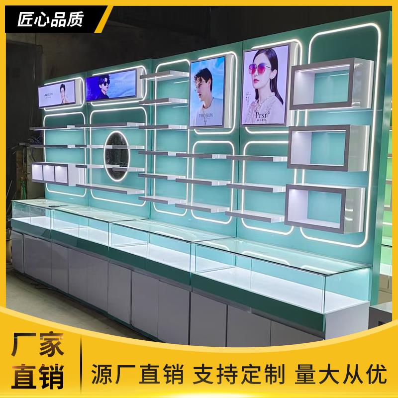 眼镜柜台展示柜定制烤漆眼镜展示货架