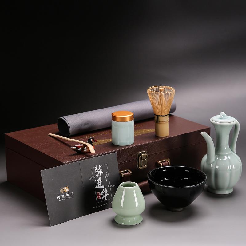 宋收代点茶茶具套便携纳布包茶筅宪抹中茶ZDE装式点茶器具茶道套