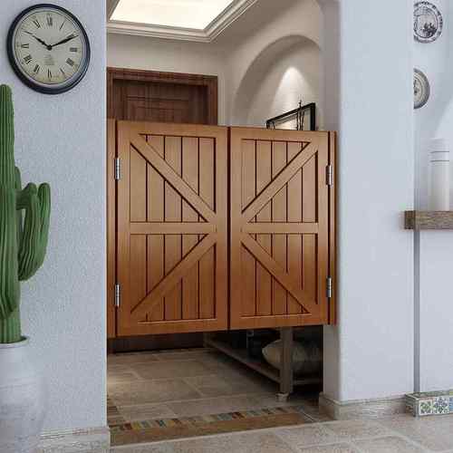 实木半腰门室内门隔断PZU栅栏门开自门走双廊矮门过道洗由手间门