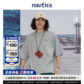 nautica Japan 日系中性潮流刺绣logo廓形T恤TW2216