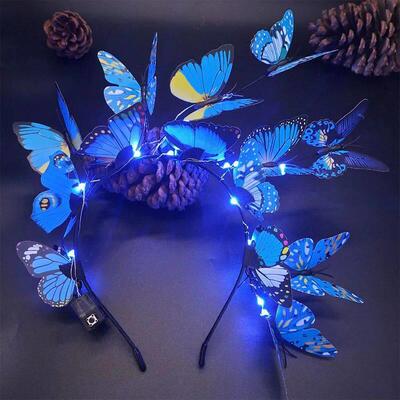 Glowing Butterfly Hair Accessories with LED Girls Colorful