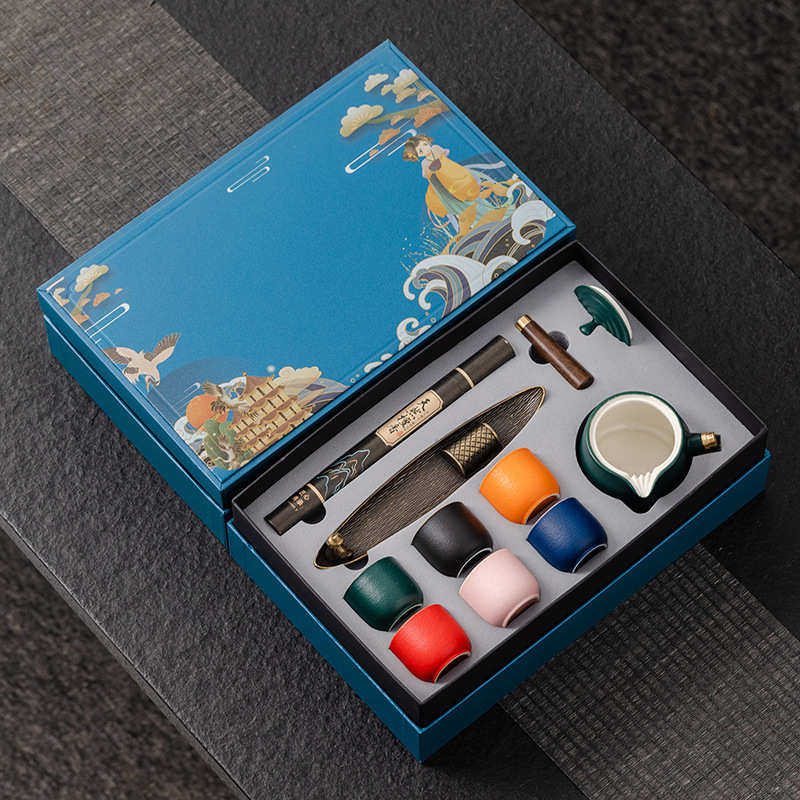 陶瓷茶具礼品国潮香道套装年会伴手礼侧把壶轻奢功夫茶具商务礼品,节庆用品/礼品,创意礼盒/礼品套组,淘宝优惠券,粉丝福利购,淘宝优惠卷