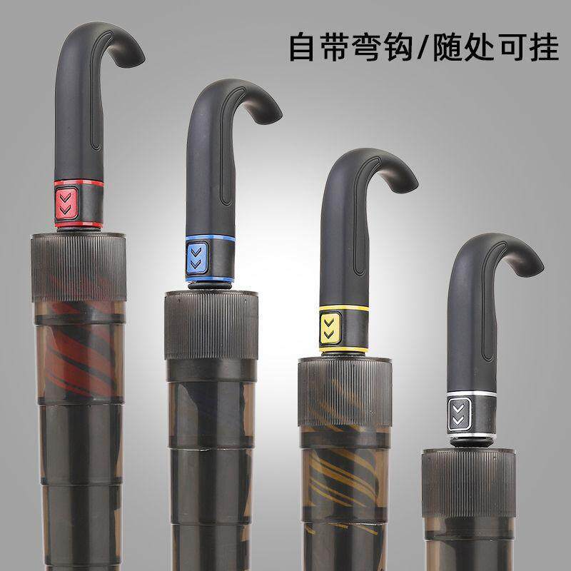 防水套弯钩伞高尔夫伞黑胶商务伞加大加固抗风可挂式简约大伞防晒