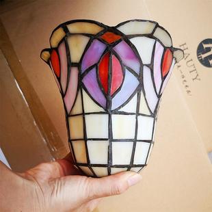 直帝凡尼孔雀尾书房卧室手床简头欧式 田园销约工彩TJ2555玻问号灯