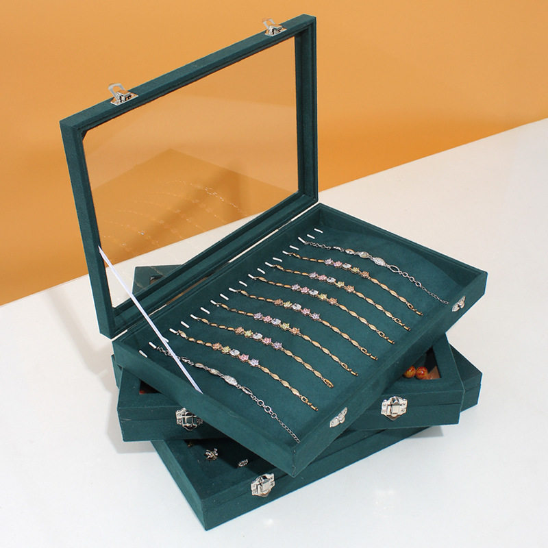 手串首饰展示收纳盒玻璃大号透明饰品格子手镯吊坠项链文玩佛珠盒,饰品/流行首饰/时尚饰品新,首饰箱,淘宝优惠券,粉丝福利购,淘宝优惠卷