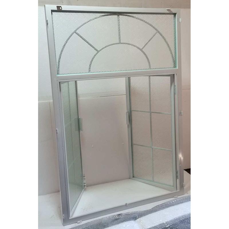 北欧铁窗户法式窗艺平开窗拱形半圆落地塑钢隔断玻璃窗艺铁异形