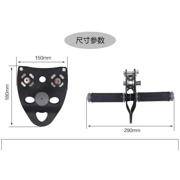 高空溜索滑索横渡滑轮钢缆滑轮溜索滑轮手握式双轴索道健身滑轮