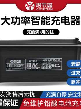 铅酸免维护家用电瓶车48V60V72V8A10A12A15A四轮蓄电池智能充电器