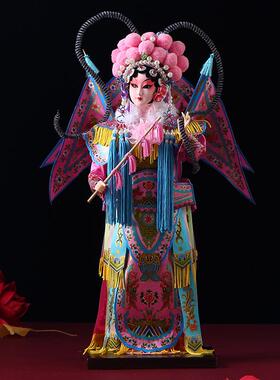 高档覆式摆件品家居饰北京绢人摆件古办公室电中视玄关柜个性创意