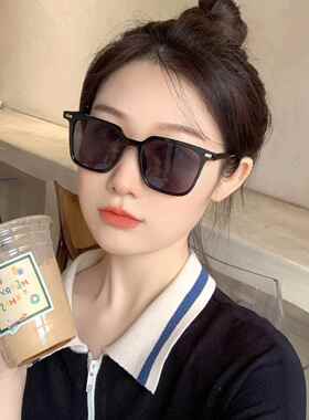 2021韩版潮流方框太阳镜时尚海洋片米钉墨镜个性男女跨境太阳眼镜
