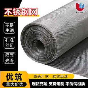 现货批发不锈钢丝网金属过滤筛网平纹编织方孔矿筛网养殖轧花网