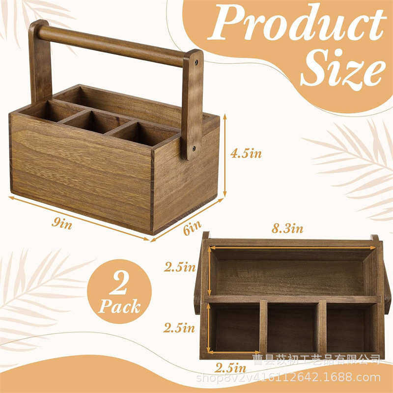 木质餐具收纳盒家用厨房刀叉分类盒酒店餐厅手提木盒创意储物盒,居家布艺,收纳盒,淘宝优惠券,粉丝福利购,淘宝优惠卷