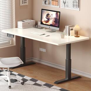 实木电动升降办简约家745用公可升书降桌智能升降台站立桌式 电脑