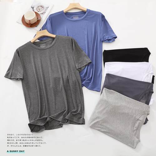 Men's Short sleeved T-shirt Home Thin Size Plus Half Sleeve