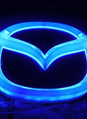 适用4D马自达3马自达2马自达6马自达8CX7后尾标志led车标灯改装