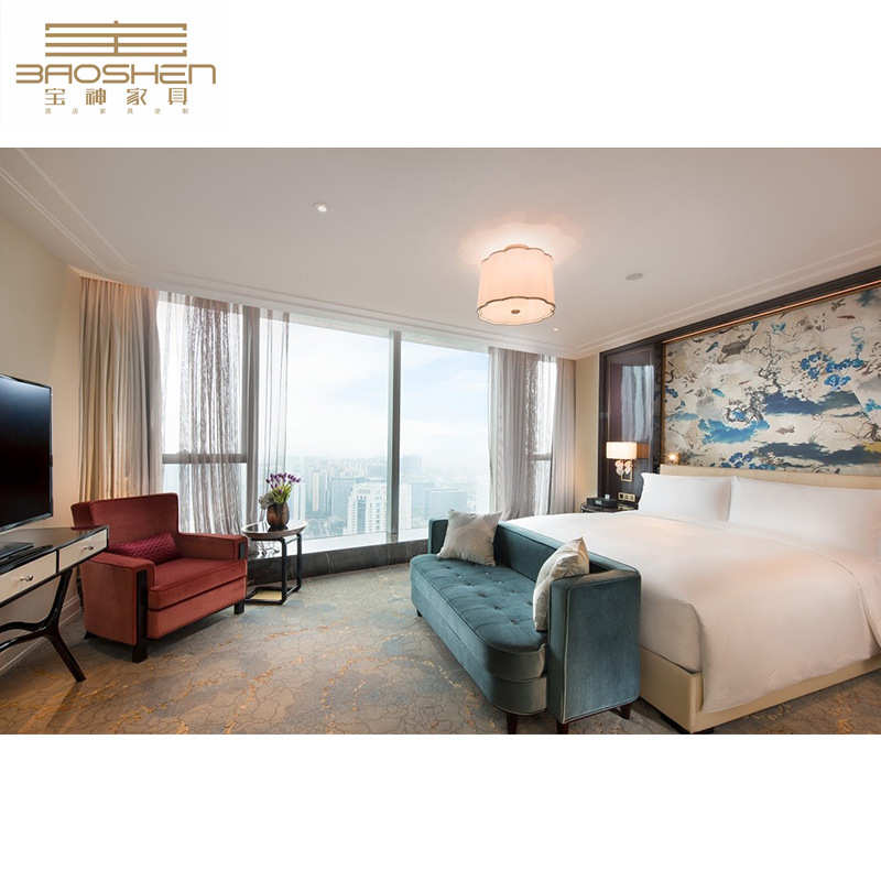 现代轻奢五星级酒店家具标间全套酒店公区公寓宾馆家具工程定 制