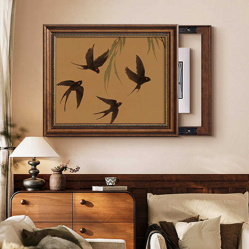 法式中古风客厅电表箱装饰画餐厅玄关复古配电箱可推拉电源盒挂画,家居饰品,现代装饰画,淘宝优惠券,粉丝福利购,淘宝优惠卷