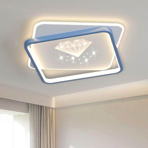 钻石主卧室灯吸顶灯全光谱护眼家用蓝色书房儿童房照明灯具