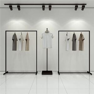 服装店展示架陈列架落地式男女装店黑色童装挂衣架货架多尺寸可选