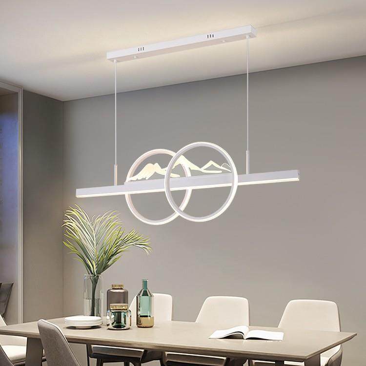 北欧现代简约餐厅吊灯长条吧台创意轻奢个性灯具网红极简led灯饰