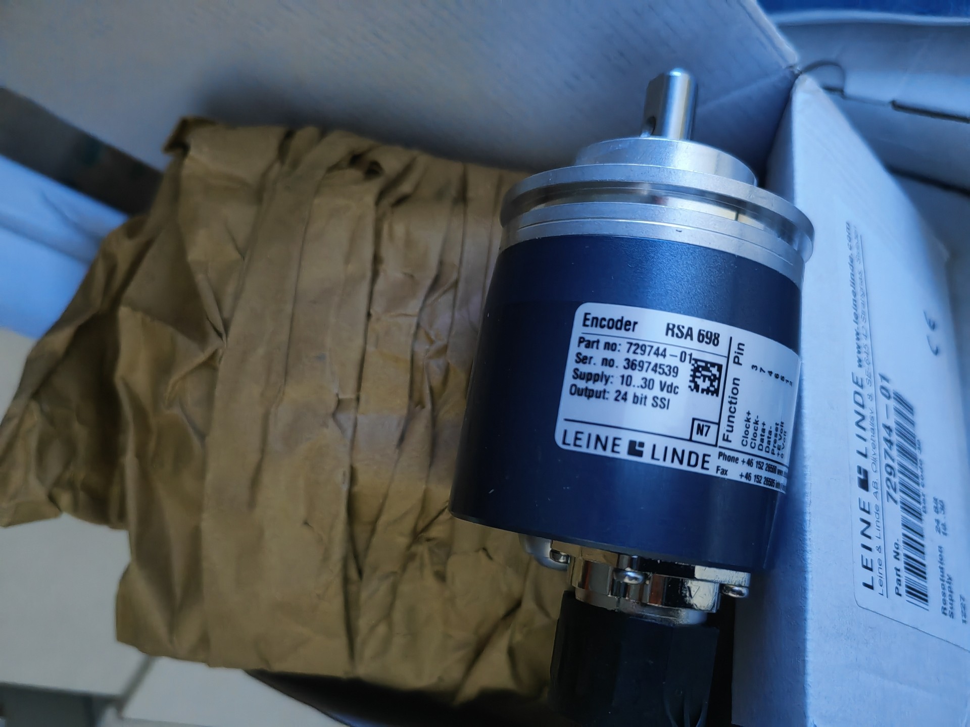 林德编码器：RSA 698：729744-01；库佰乐编码器