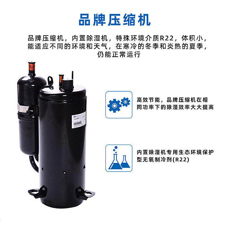 品牌压缩机DPYS-01制冷空调专用R22变频高效节能除湿