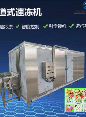 大型全自动低温速冻机包子豆沙包隧道式速冻设备水果蔬菜类速冻