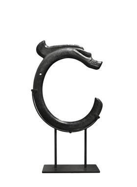 中式金属底件座东形方PZ-175龙雕塑弧创意摆样板房家居客玄厅关软