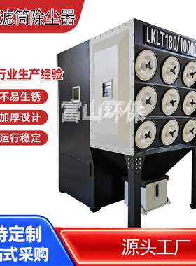 脉冲滤筒除尘器工业粉尘除尘器占地小净化面积大斜插滤筒除尘器