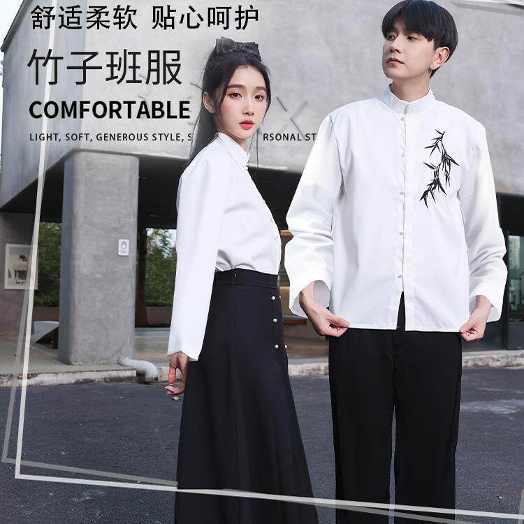 班服古风汉服女成人礼高中生五四红歌比赛大学初中朗诵大合唱演出